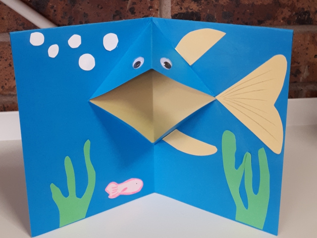 Carte pop-up poisson