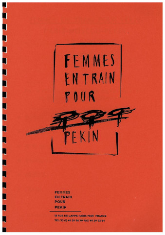 couverture d'un livre relié "Femme en train pour pékin"