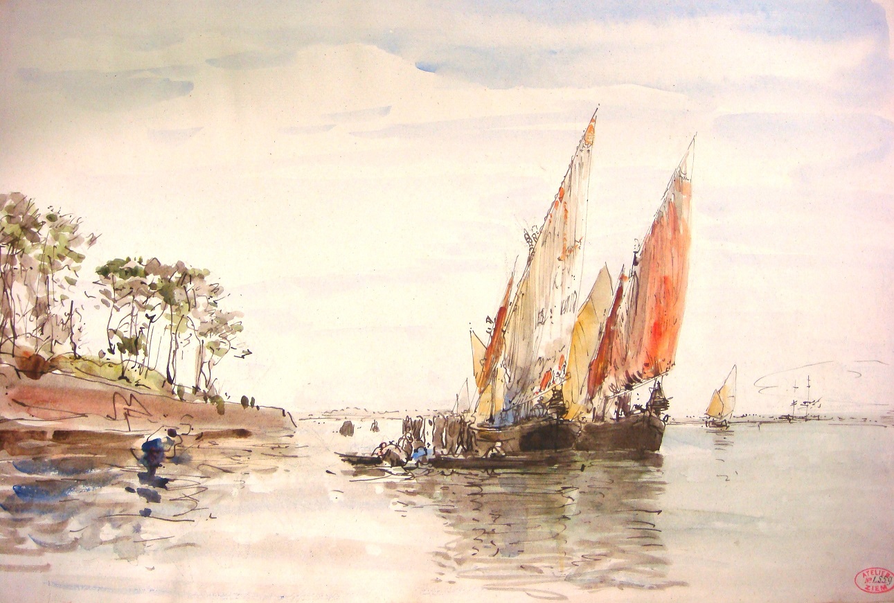 peinture de bateau d'orient