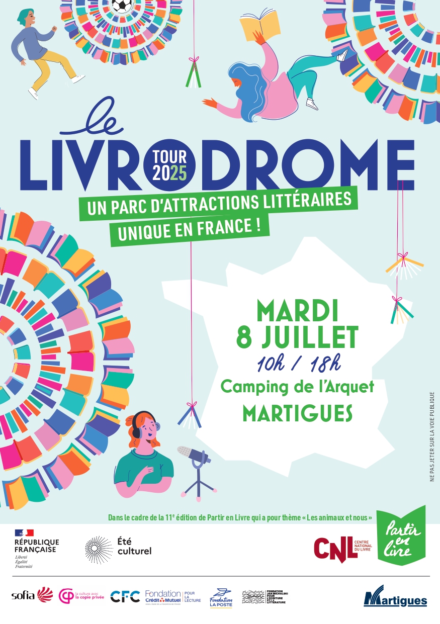affiche recto du Livrodrome à Martigues