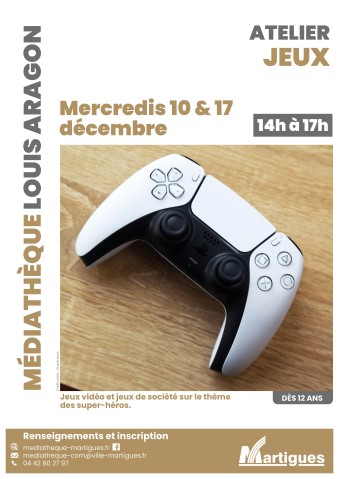 Affiche de l'événement avec une image d'une manette de console