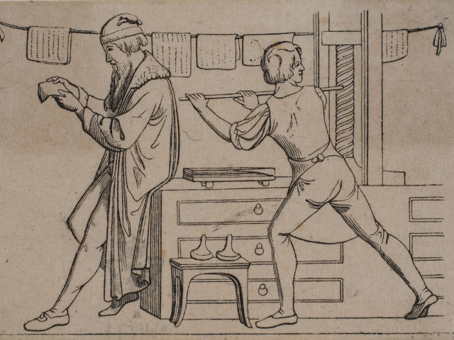 Gutenberg in his workshop