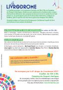 Verso affiche de la 8e étape de la manifestation Livrodrome